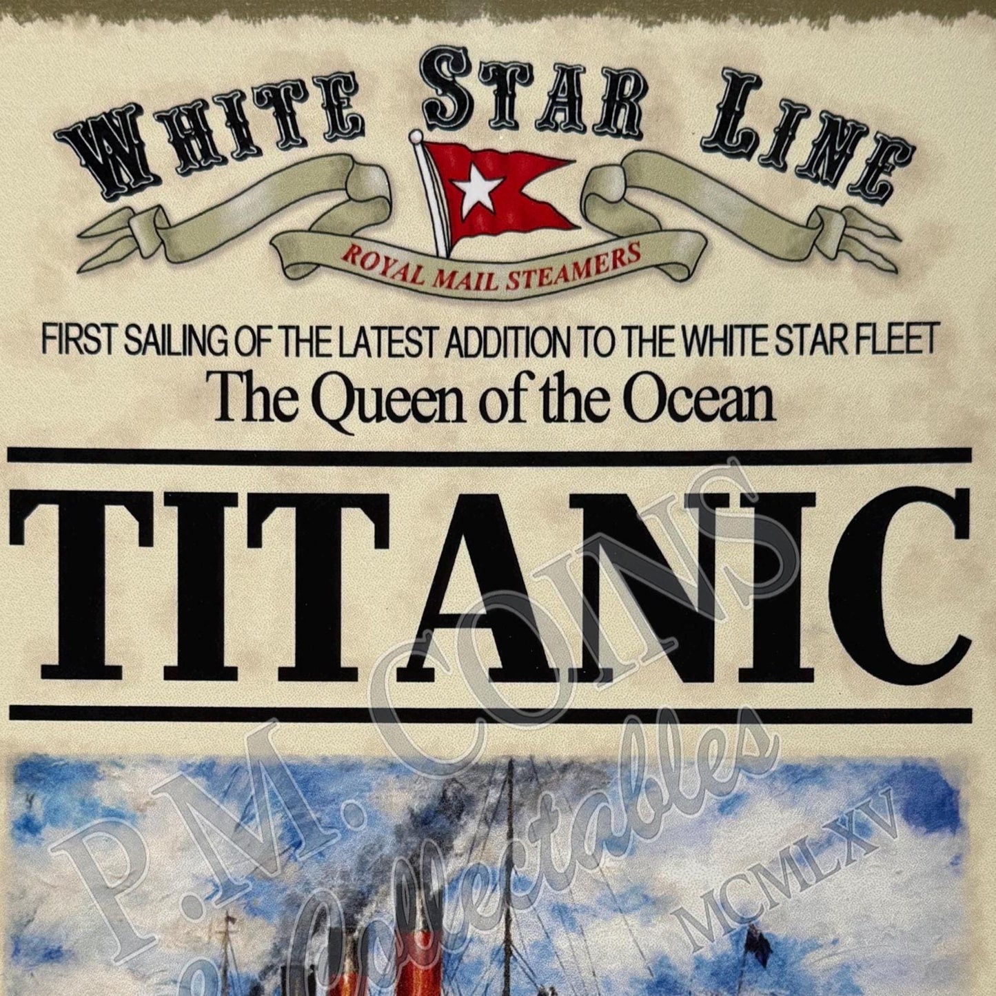 Metal Vintage Style Wall Sign - Titanic First Sailing 20 x 30cm [TIT01]