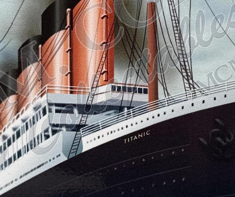 Metal Vintage Style Wall Sign - Titanic White Star Line 20 x 30cm [TIT03]