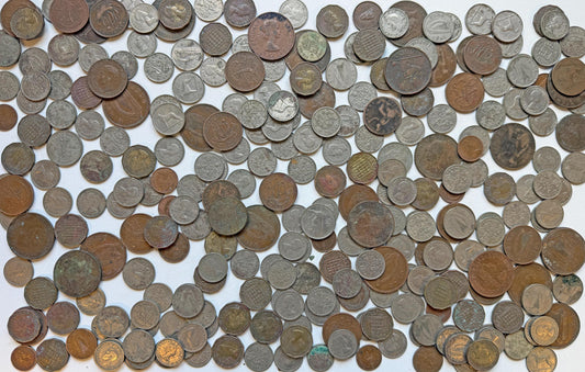 Starter Collection, 1320g Vintage English & Irish coins  [05/26 35145]