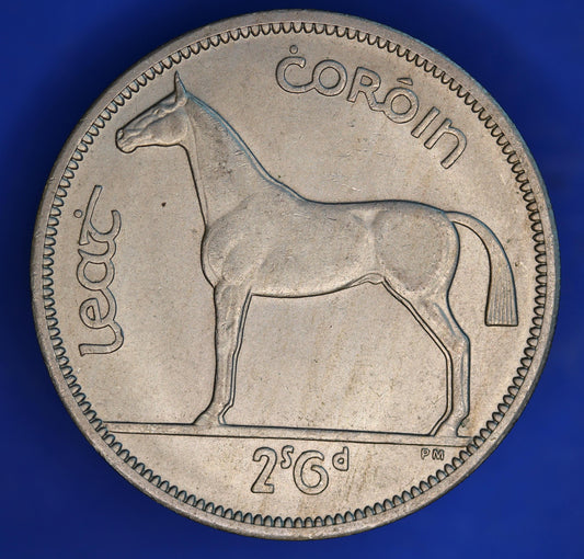 GENUINE 1967 Irish Half Crown 2/6 Ireland EIRE coin, Horse [06/26 35252]