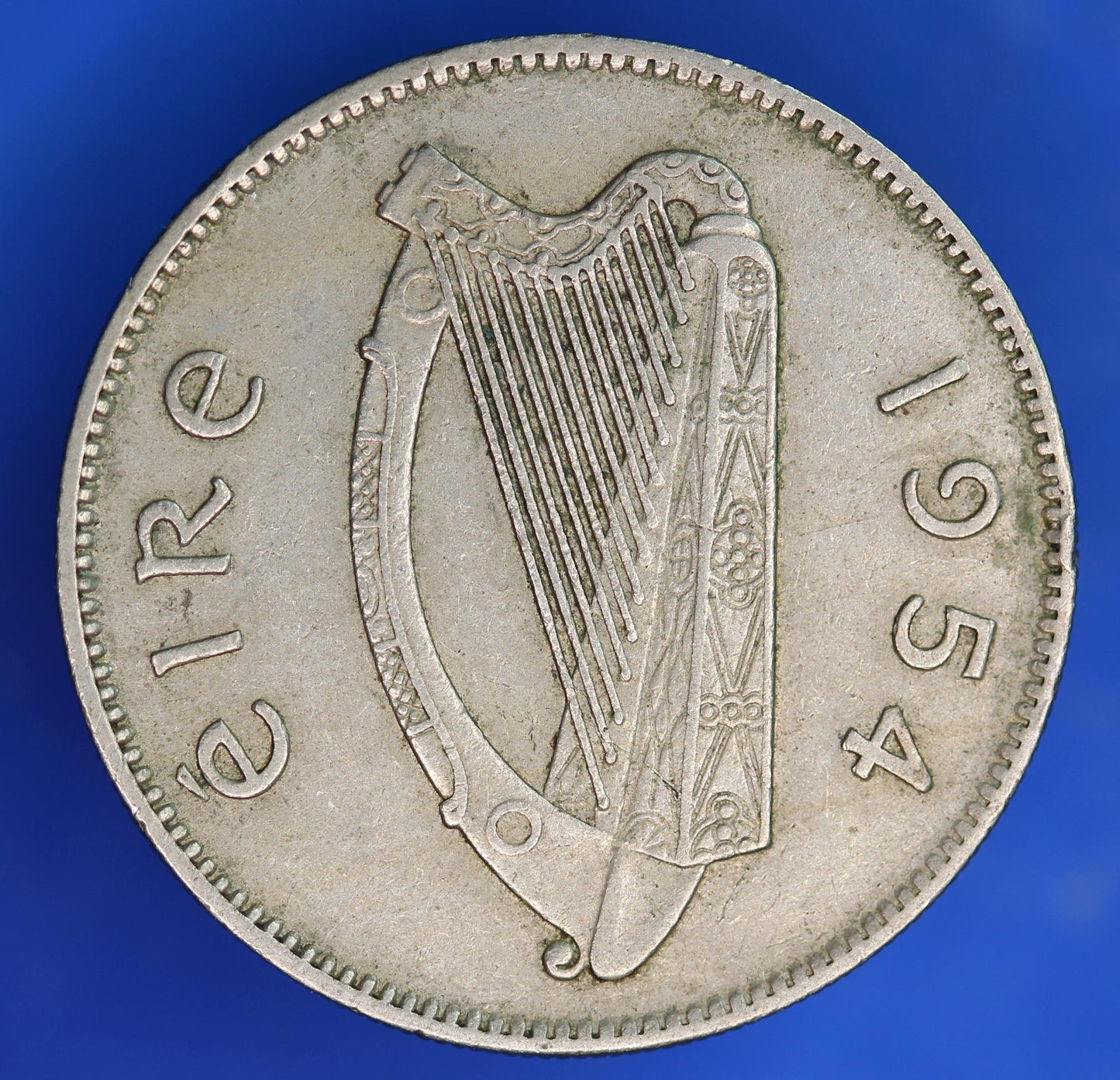 GENUINE 1954 Irish shilling Ireland EIRE, Bull Coin [06/26 35287]
