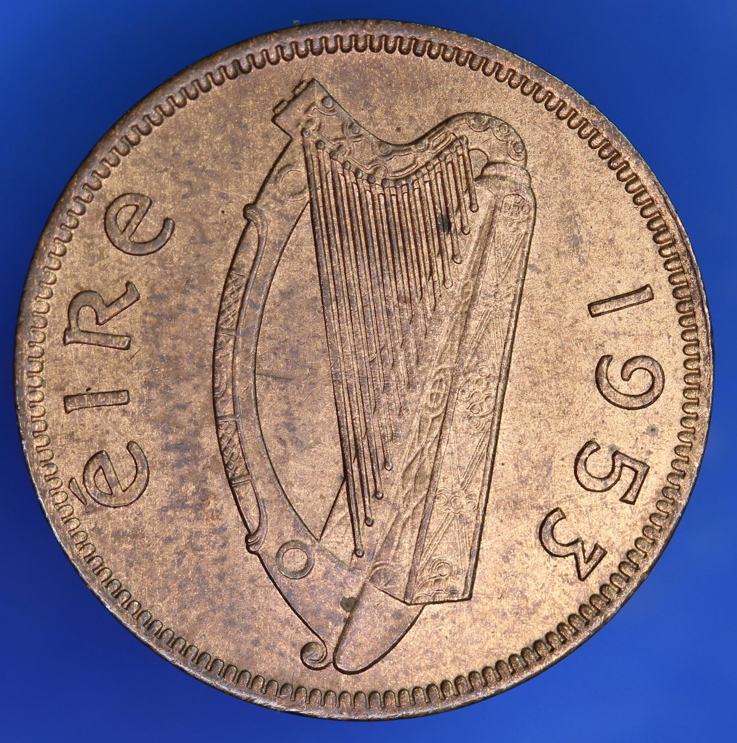 1953 Irish farthing, quarter penny EIRE Ireland coin, Woodcock, high grade [06/26 35295]