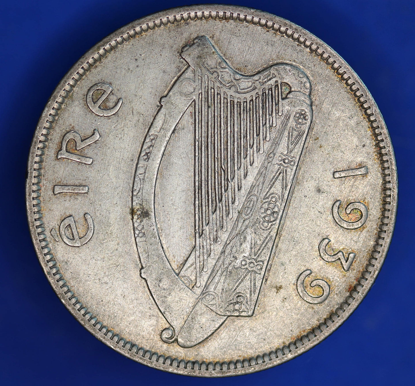 GENUINE 1939 Irish Half Crown Ireland EIRE coin, 75% silver, Horse [06/26 35228]