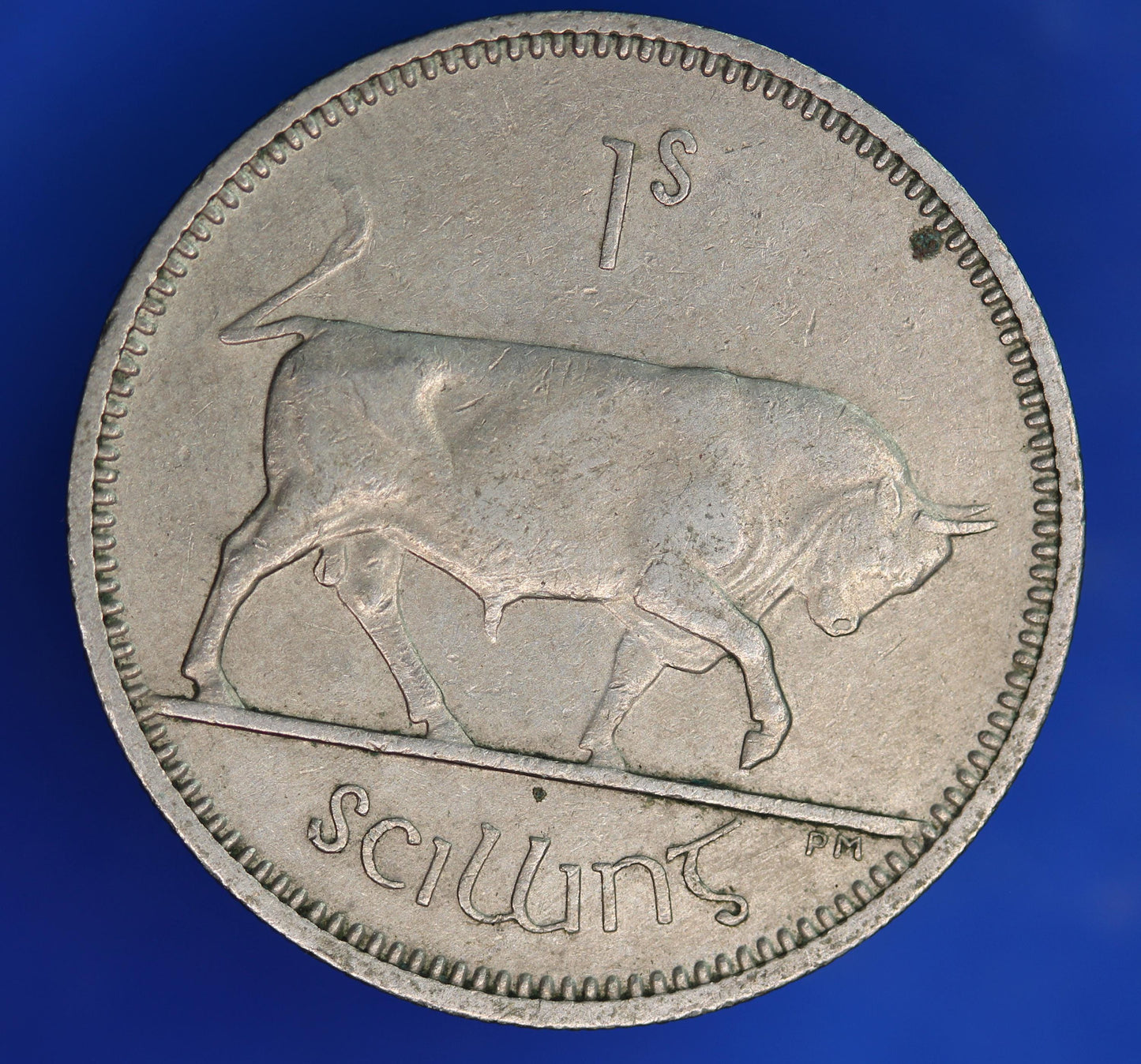 GENUINE 1959 Irish shilling Ireland EIRE, Bull Coin [06/26 35288]