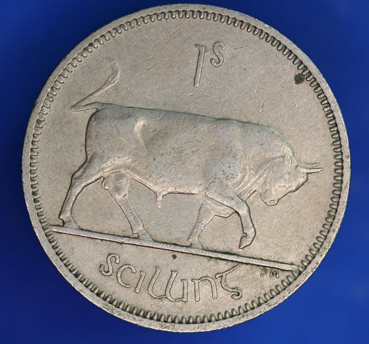 GENUINE 1959 Irish shilling Ireland EIRE, Bull Coin [06/26 35288]