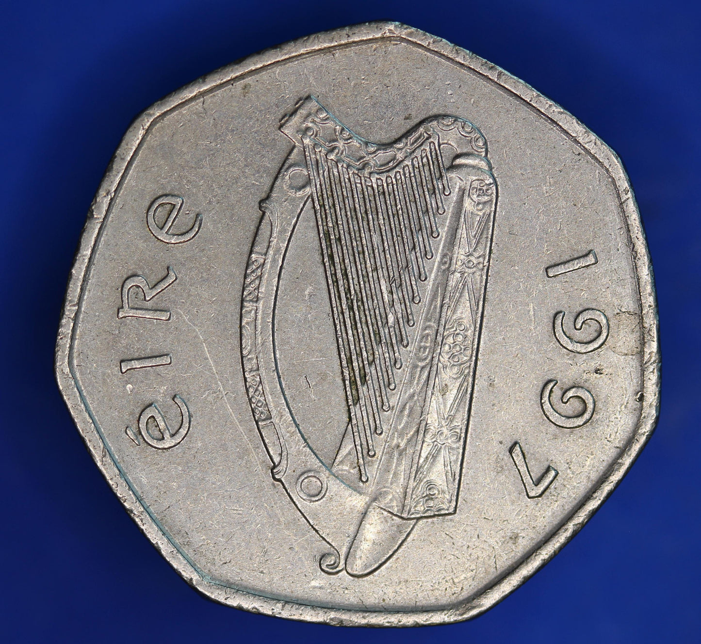 1997 Irish Ireland EIRE Fifty Pence 50p coin, Woodcock    [06/26 35270]