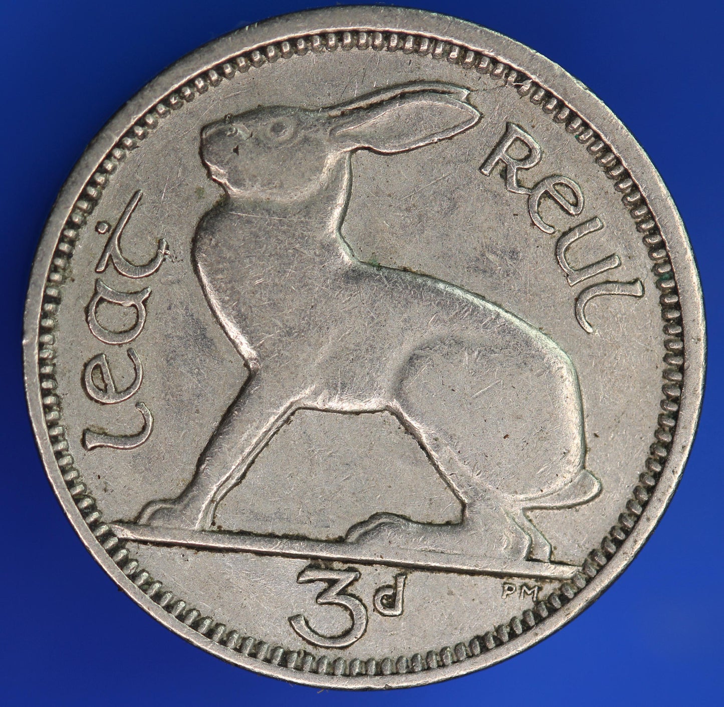 GENUINE 1943 Irish Threepences Ireland EIRE, Hare coin [06/26 35306]