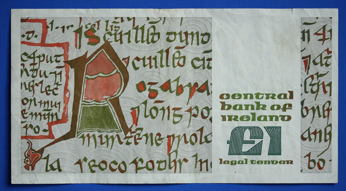 1984 Bank of Ireland, One Pound, Irish EIRE banknote, Queen Medb  [07/26 35336]