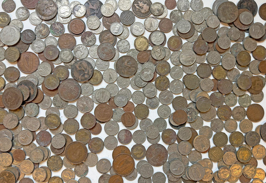Starter Collection, 1560g Vintage English & Irish coins  [07/26 35403]