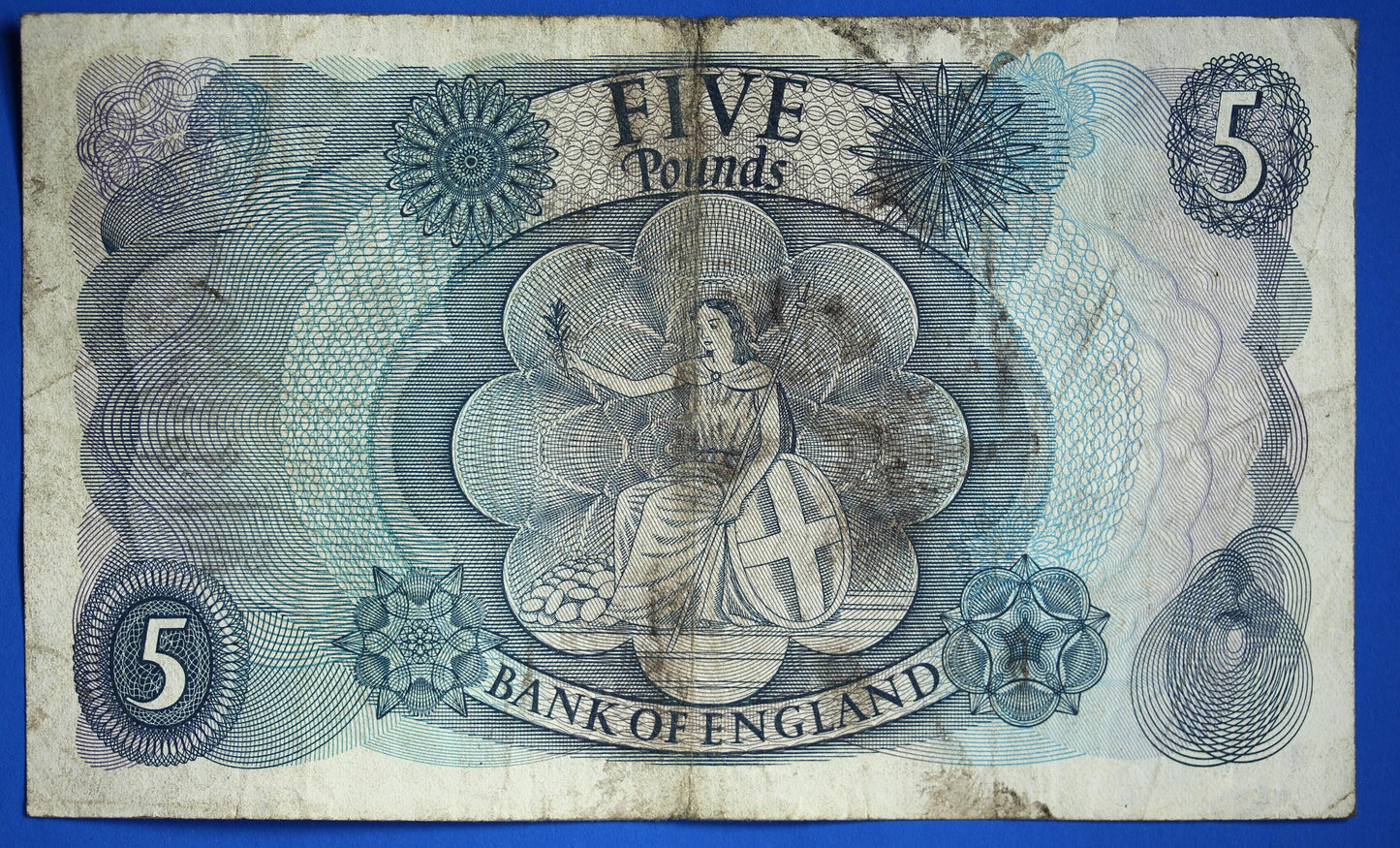 1967 Bank of England Five Pound, Fforde Prefix "54E" banknote  [07/26 35404]
