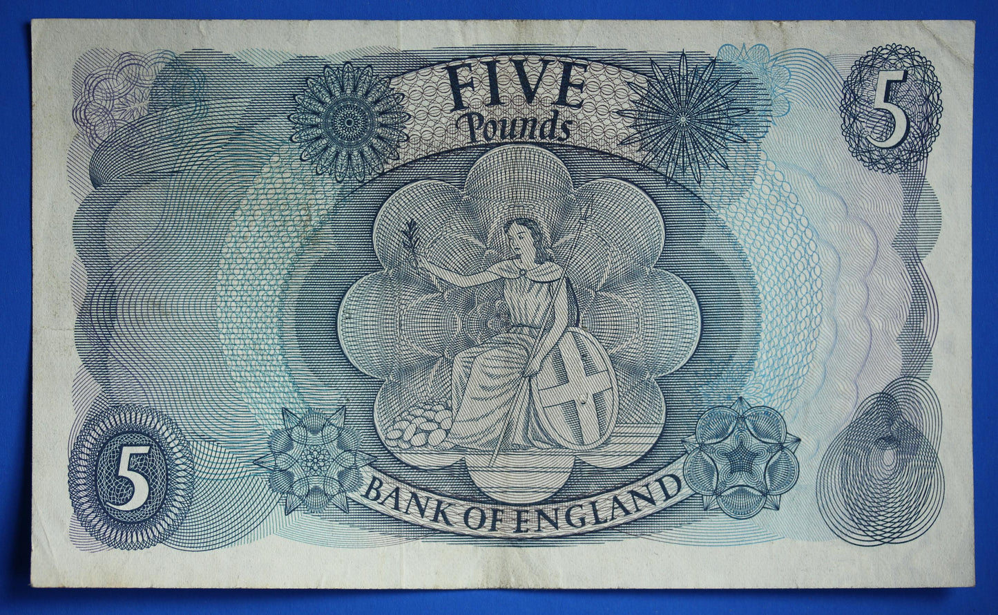 1967 Bank of England Five Pound, Fforde Prefix "76C" banknote  [07/26 35405]
