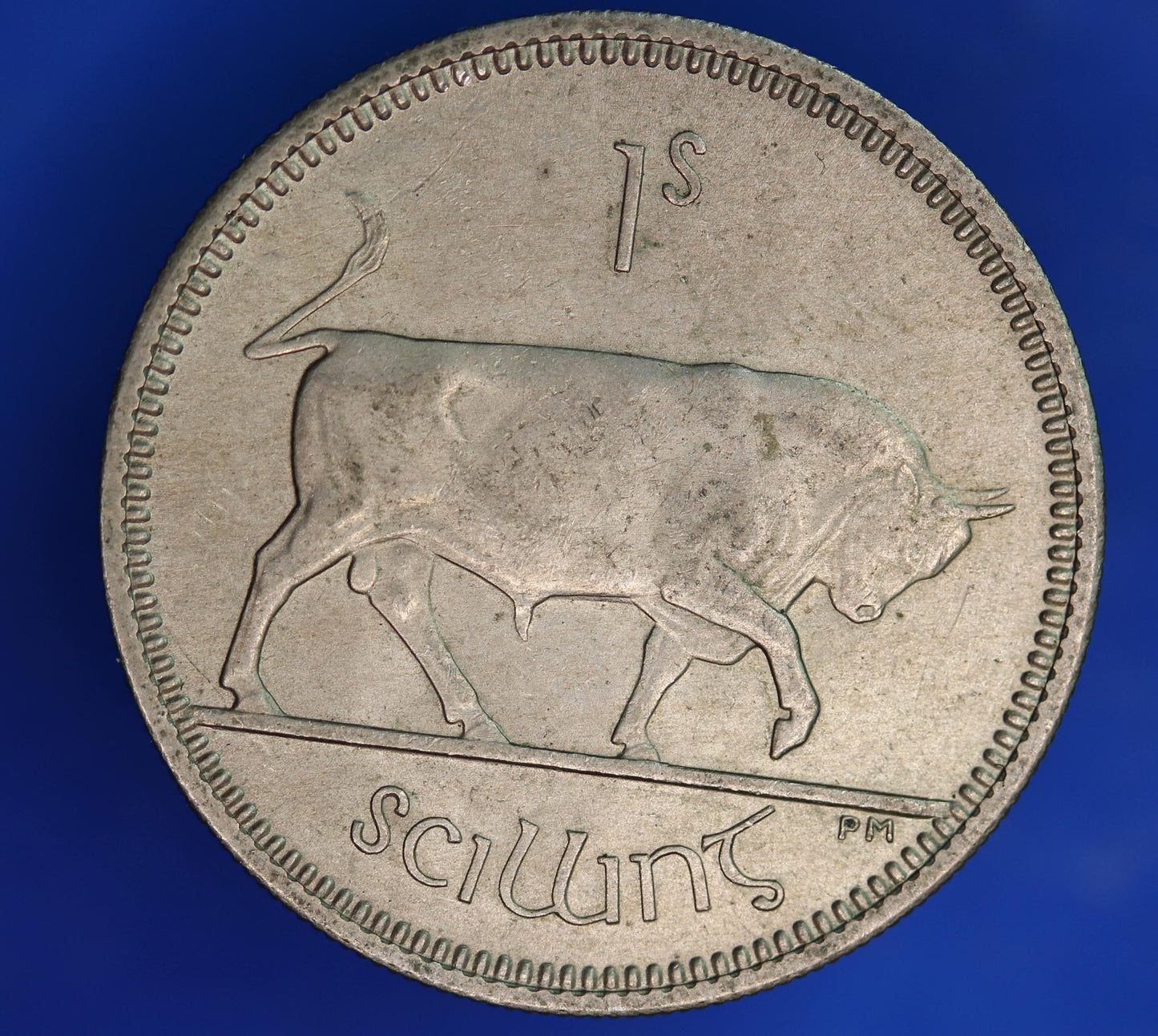 GENUINE 1963 Irish shilling Ireland EIRE, Bull Coin [07/26 35289]
