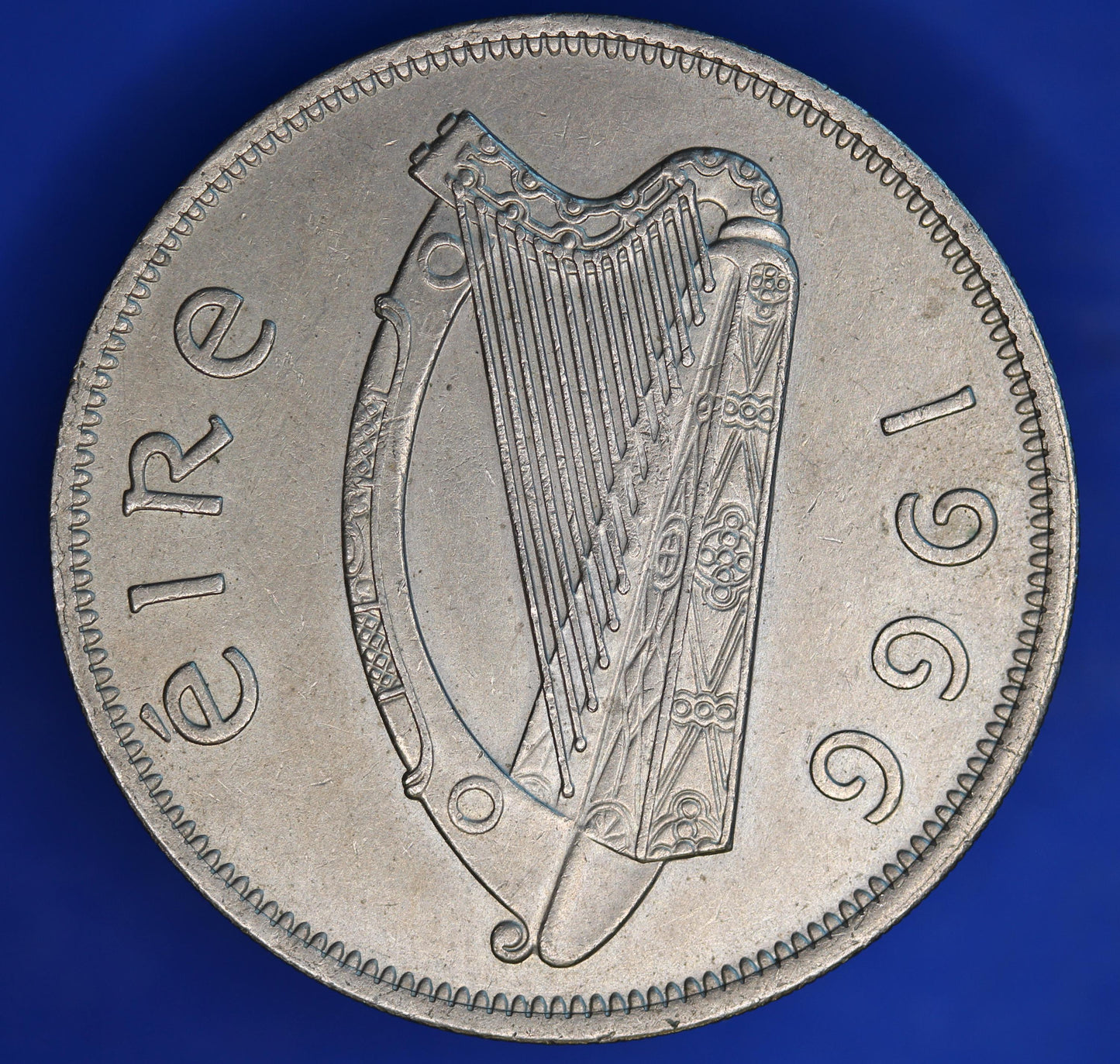 GENUINE 1966 Irish Half Crown 2/6 Ireland EIRE coin, Hunter Horse [07/26 35250]