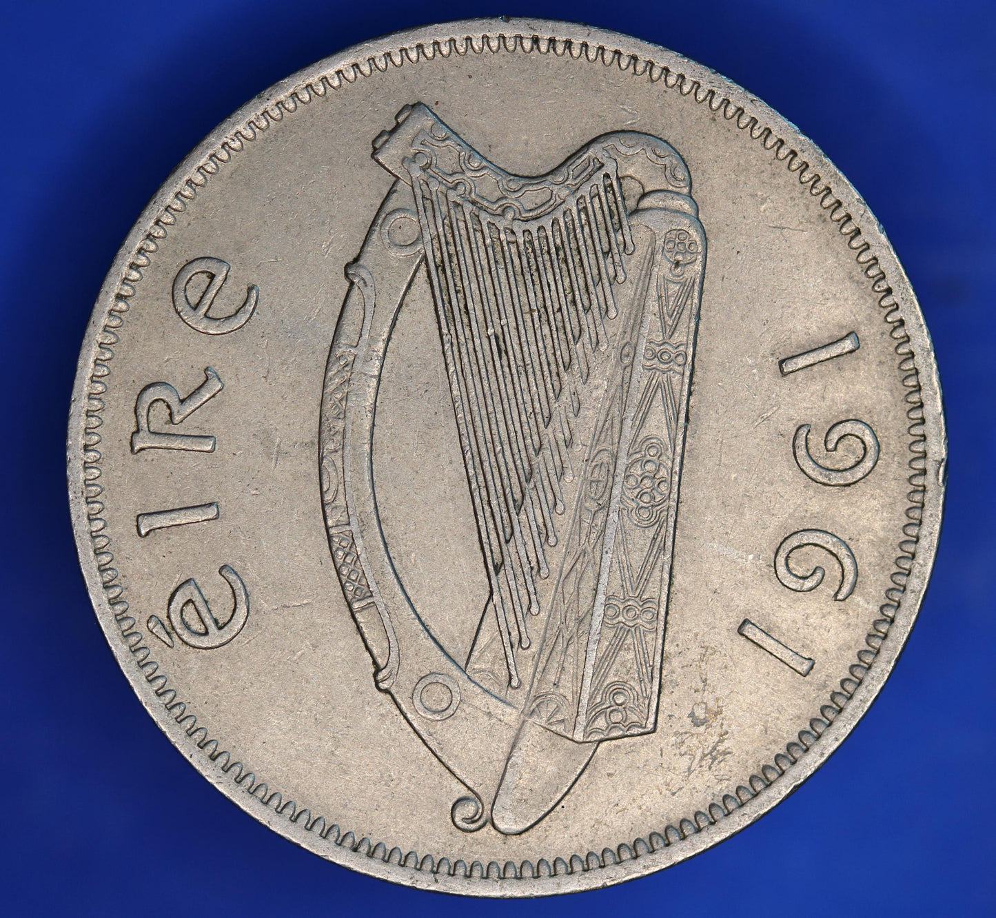 GENUINE 1961 Irish Half Crown 2/6 Ireland EIRE coin, Hunter Horse [07/26 35251]