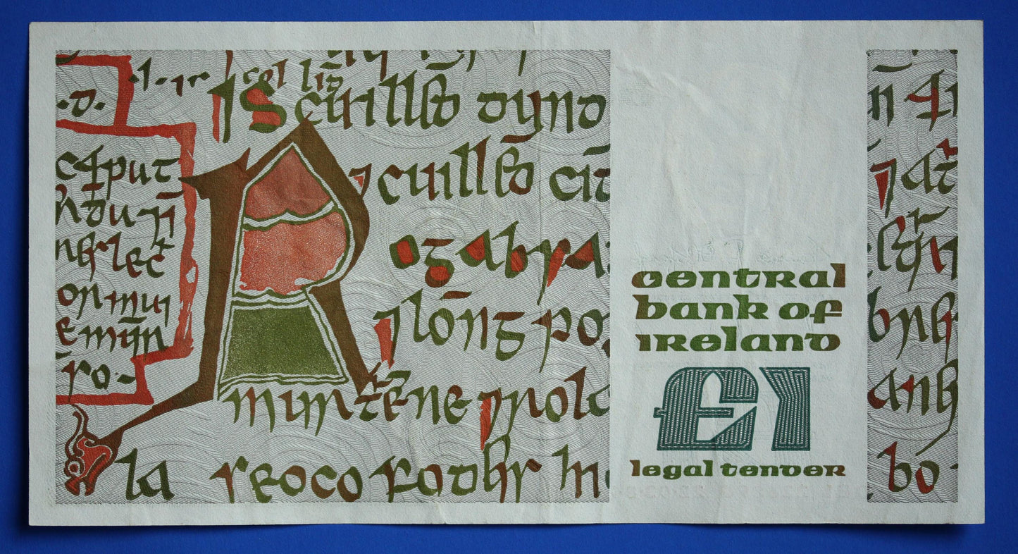 1984 Bank of Ireland, One Pound, Irish EIRE banknote, Queen Medb  [07/26 35337]