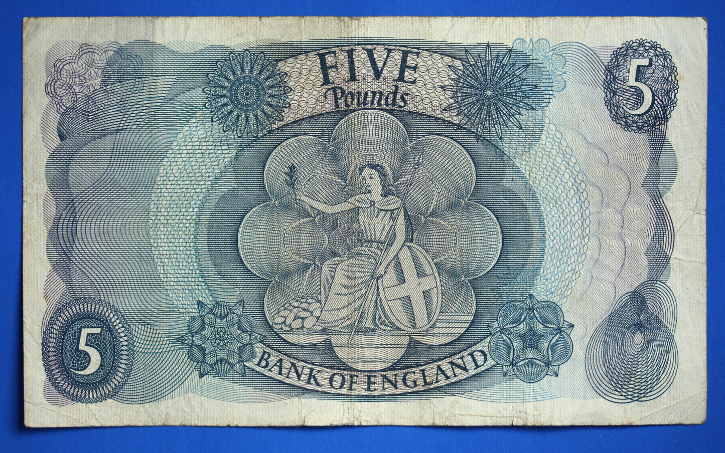1967 Bank of England Five Pound, Fforde Prefix "T91" banknote  [07/26 35436]