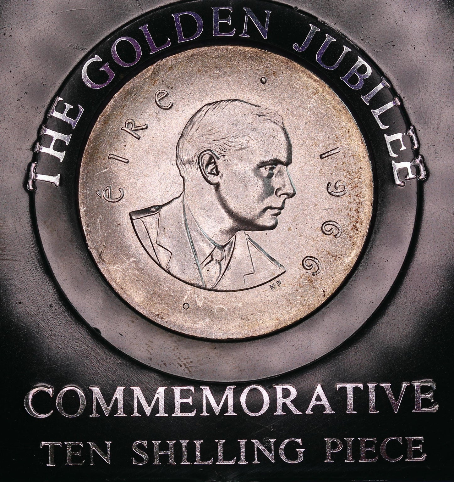 1966 Ireland Eire Irish Padraig Pearse Ten Shilling coin 83.3% silver [07/26 35465]