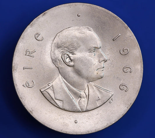 1966 Ireland Eire Irish Padraig Pearse Ten Shilling coin 83.3% silver [07/26 35476]