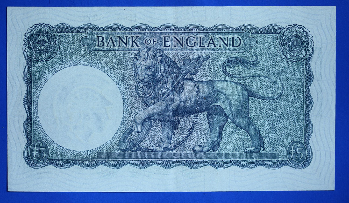 1961 Bank of England Five 5 pounds, O'Brien "H83" banknote  [07/26 35513]