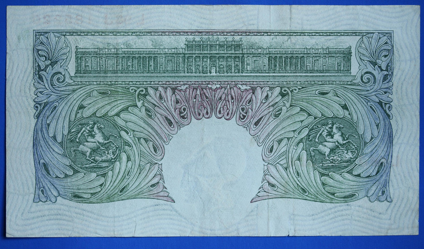 1955 Bank of England One pound, O'Brien "L96J" banknote  [07/26 35504]
