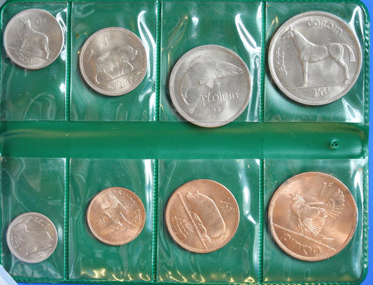 1966 uncirculated Irish Coin Set, in original Central Bank Pouch  [07/26 35455]