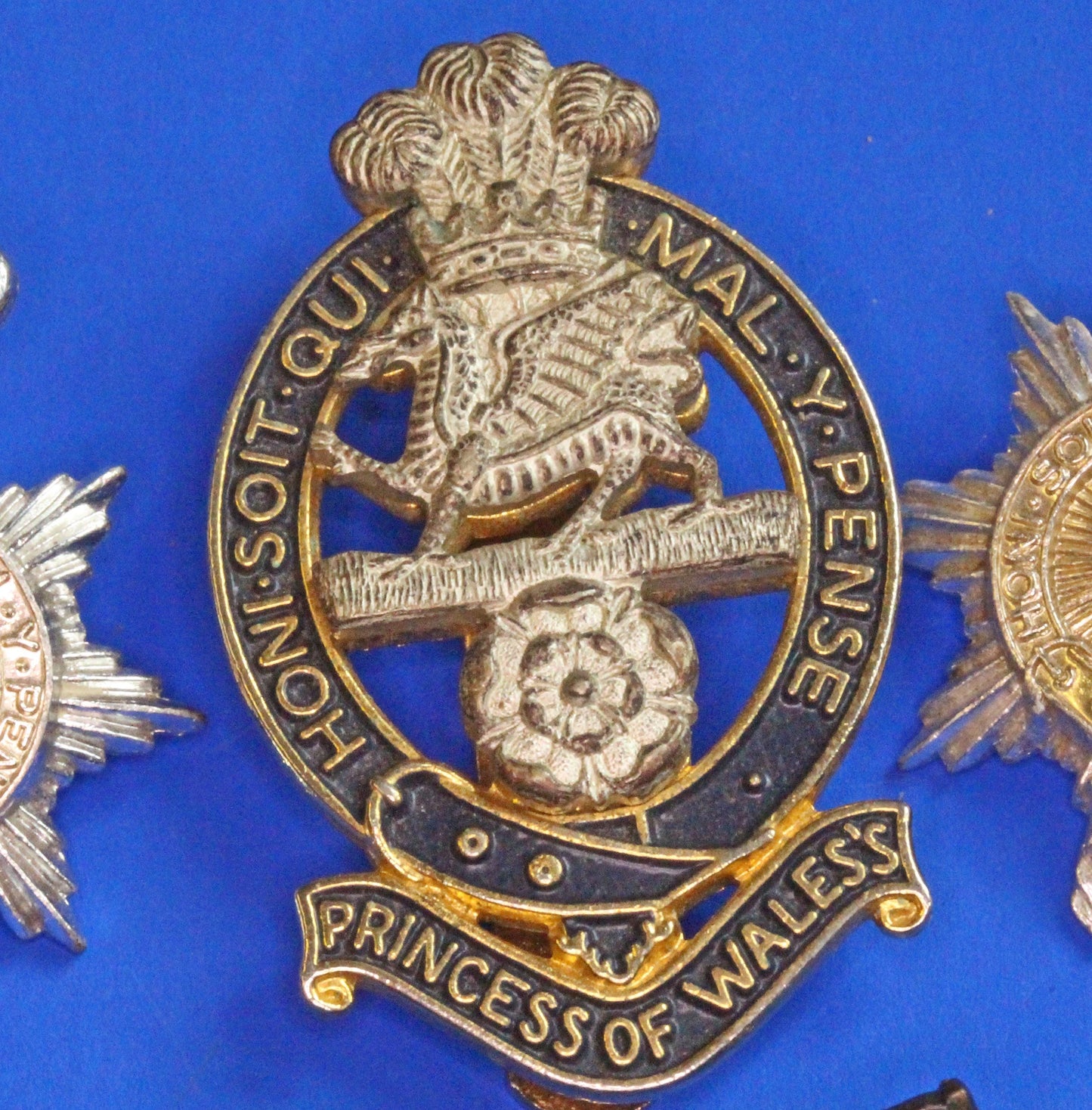 British Army Militaria - Princess of Wales's Royal Regiment, Cap and Collar badges    [07/26 35524]