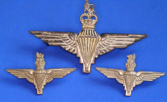 British Army Militaria - Parachute Regiment, Cap and Collar badges    [07/26 35525]