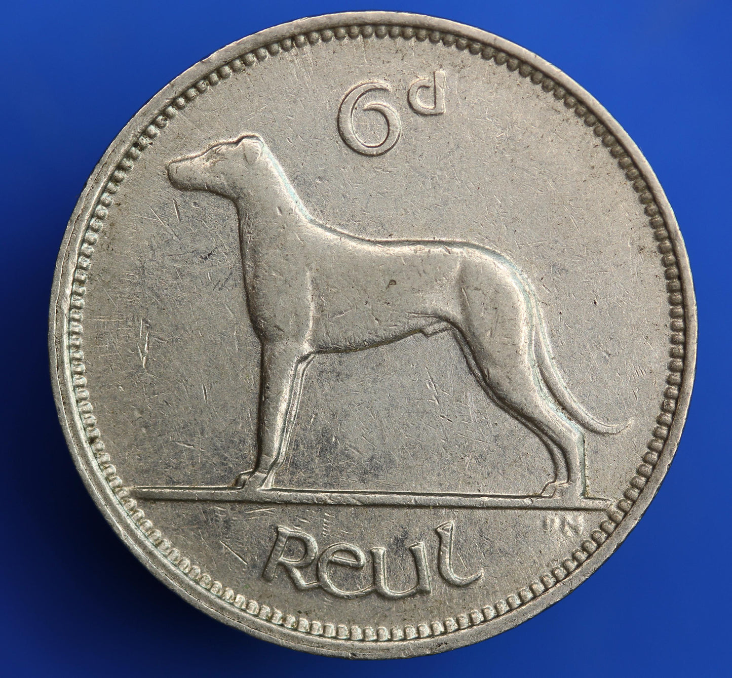 1940 Irish Sixpences 6d Ireland EIRE, Irish Wolfhound coin [08/26 35606]