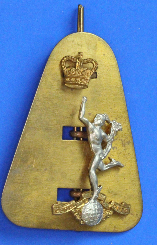 British Militaria - Royal Corps of Signals RCOS Cap Badge, Queen's Crown    [08/26 35626]