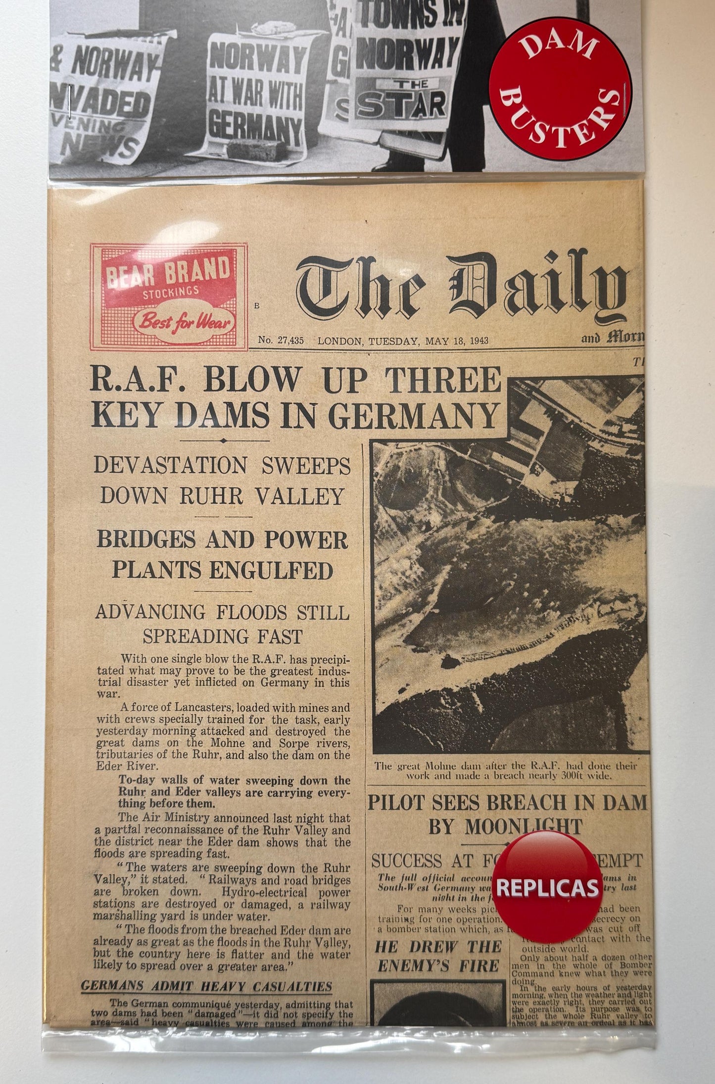 Reproduction: Dambusters newspaper(WW2) [WW2NP2]