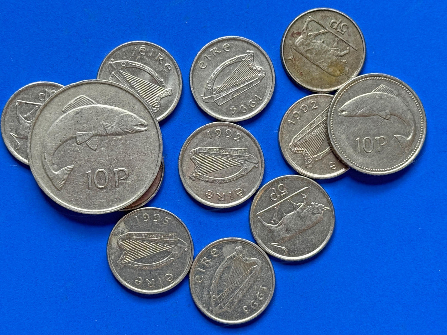 GENUINE Ireland EIRE, - Collection or Irish Decimal Coins - 5p & 10p [08/26 35710]
