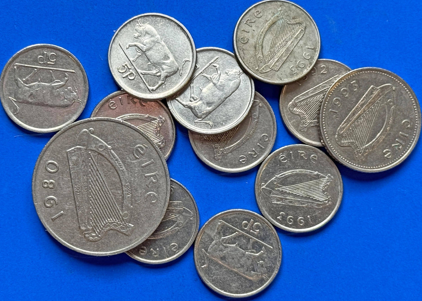 GENUINE Ireland EIRE, - Collection or Irish Decimal Coins - 5p & 10p [08/26 35710]
