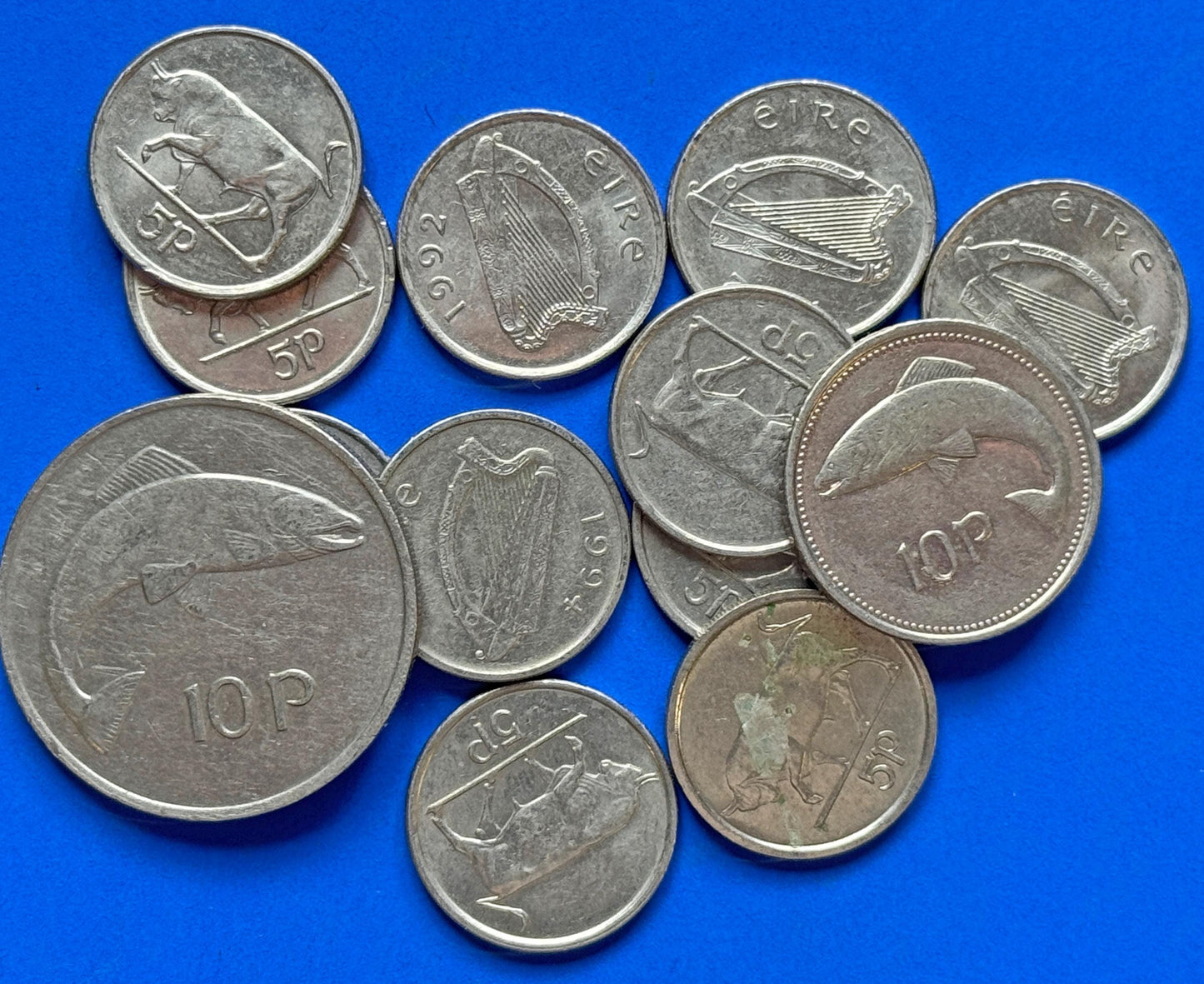 GENUINE Ireland EIRE, - Collection or Irish Decimal Coins - 5p & 10p [08/26 35711]