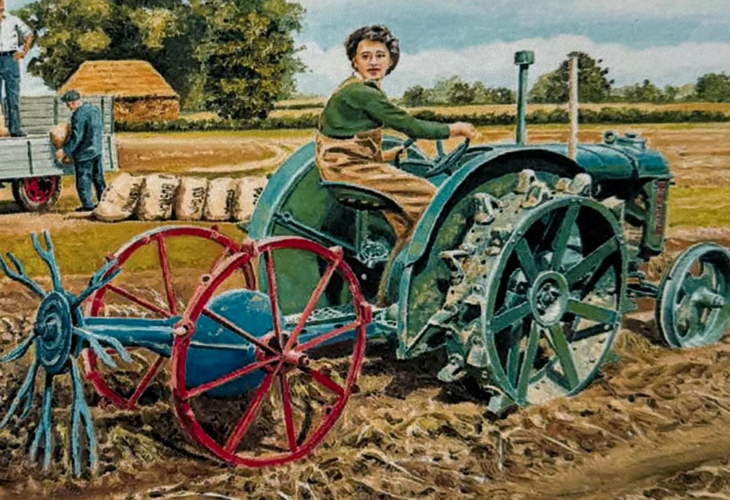 Join the Women's Land Army - Metal Propaganda Wall Sign WW2, Vintage Tractor. 10x8 inch [WW2e]