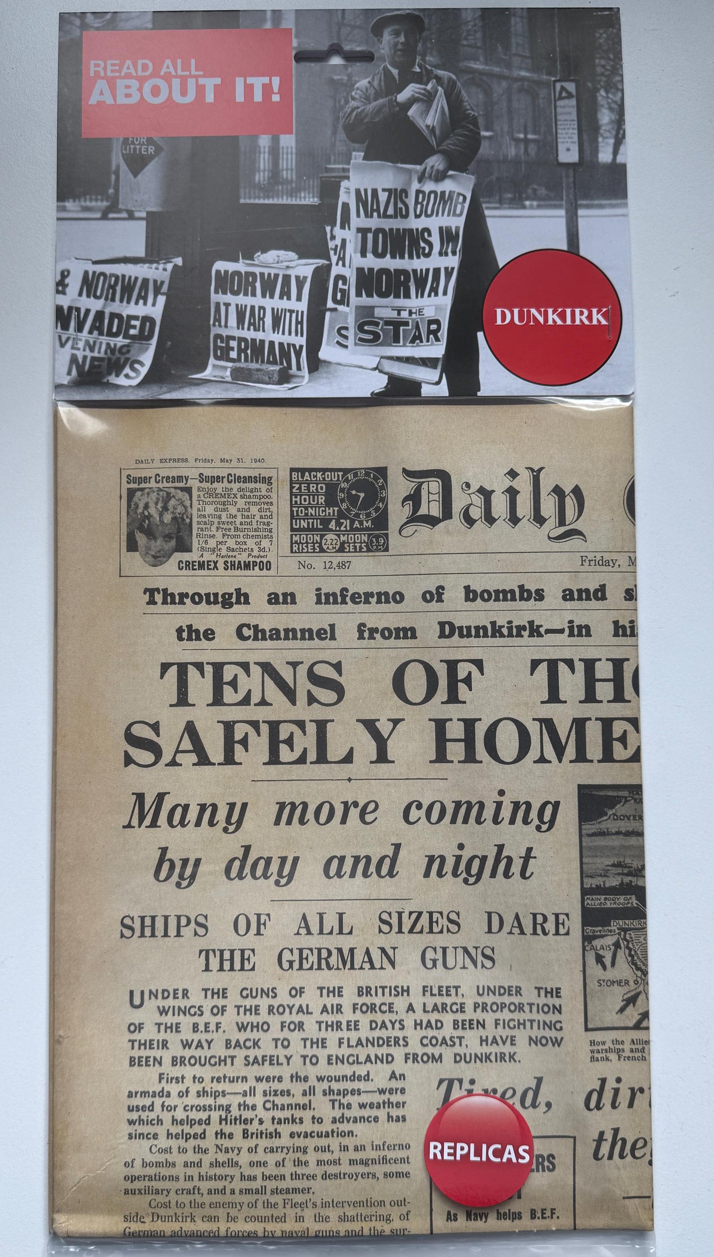Reproduction: Dunkirk newspaper (WW2) [DUNKNP1]