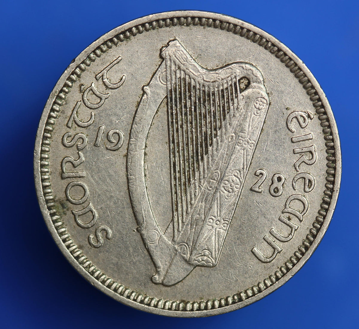 GENUINE 1928 Irish Threepence Ireland EIRE, Hare coin [09/26 35614]