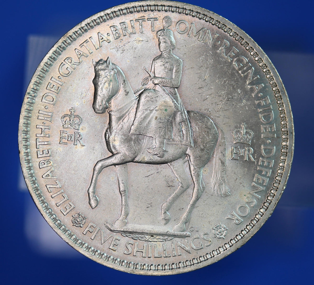 British Coin -  1953 Elizabeth II Coronation Crown, five shillings coin, Boxed  [09/26 35796]
