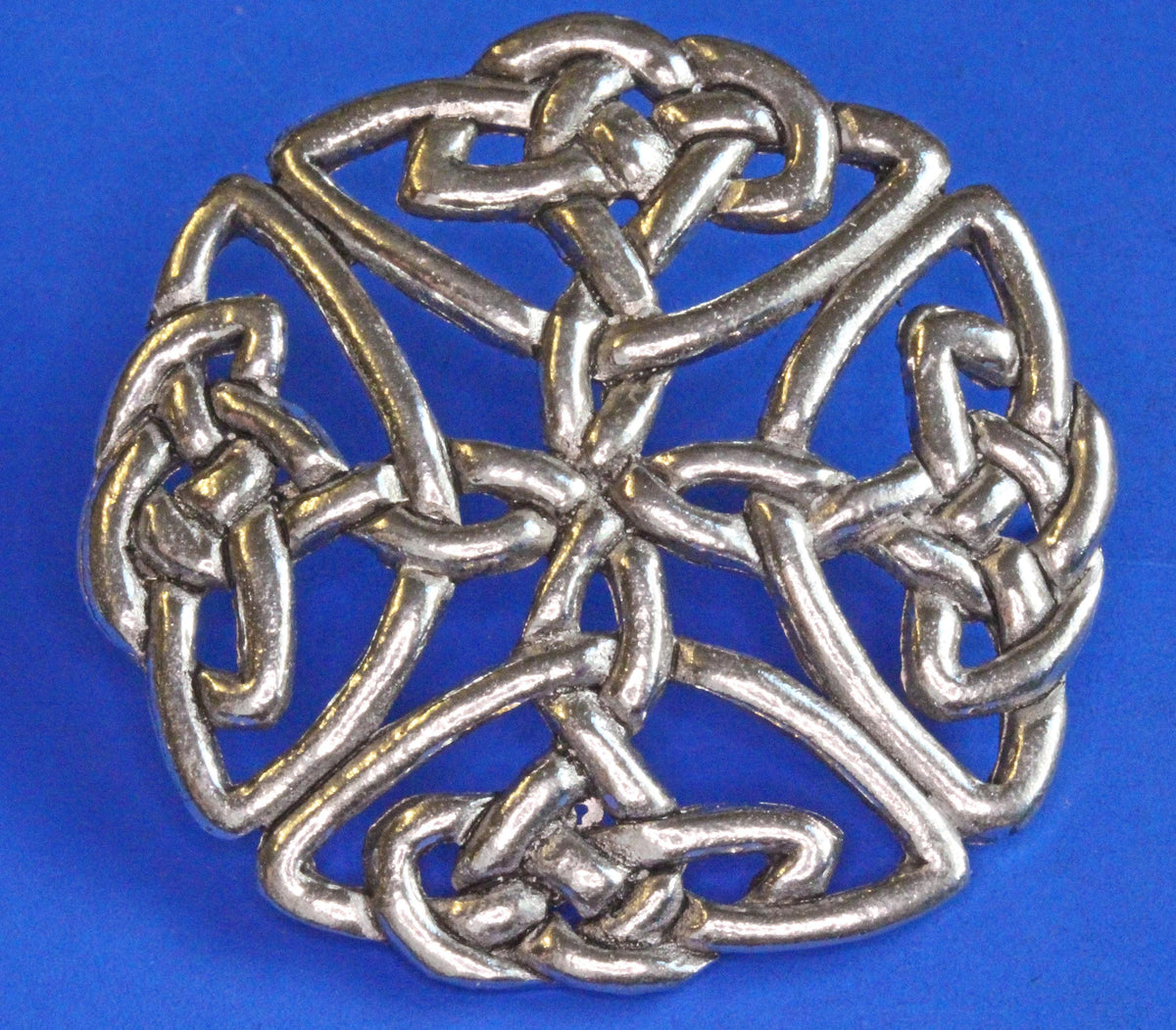 Large Celtic Open Pin Badge, 42mm, supplied on a pin with clasps [PP G39]