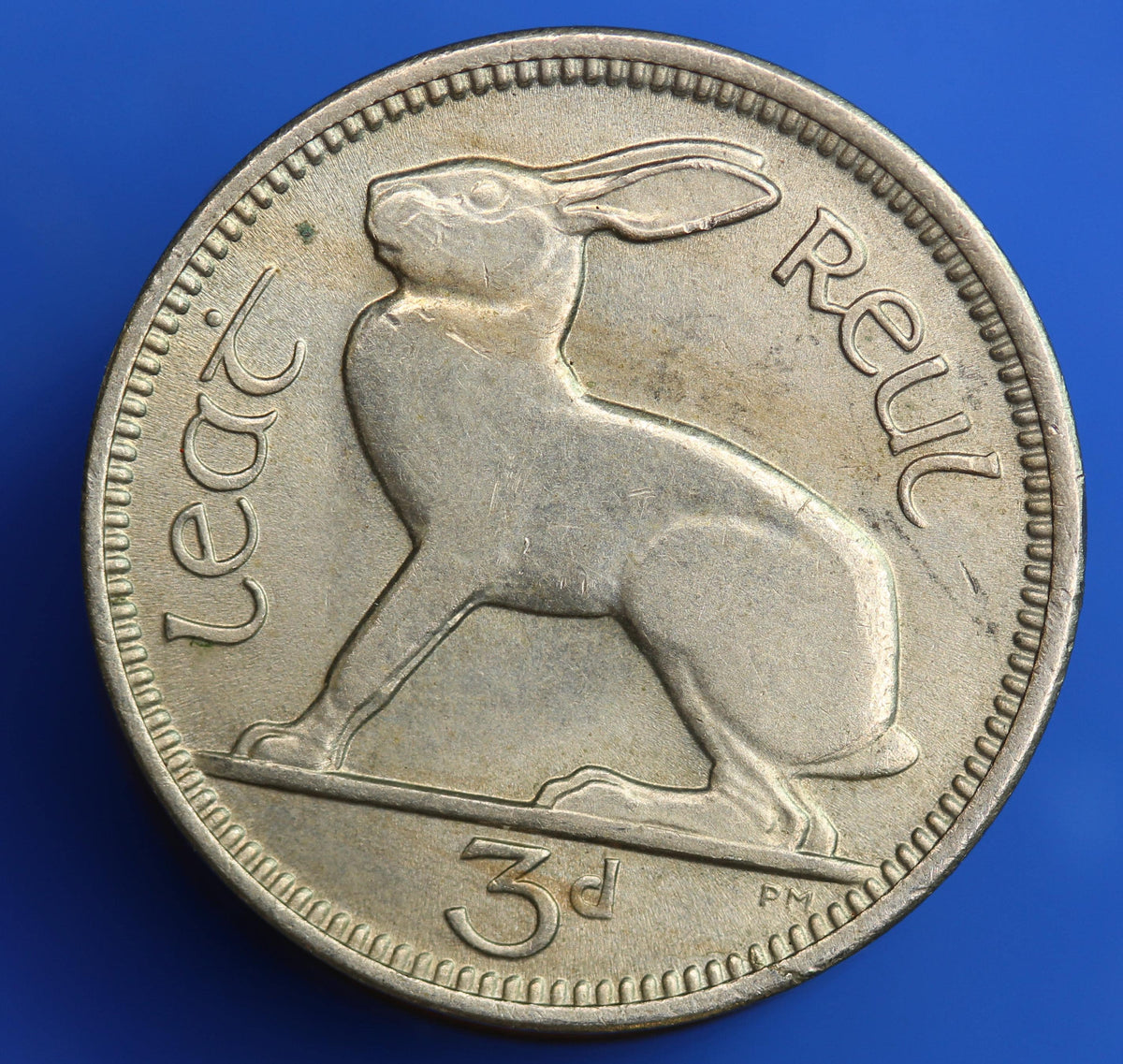 GENUINE 1962 Irish Threepence Ireland EIRE, Hare coin [09/26 35615]