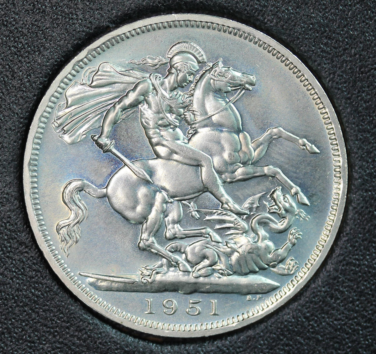 British Coin -  1951 George VI Festive of Britain Crown, five shillings coin  [09/26 35790]