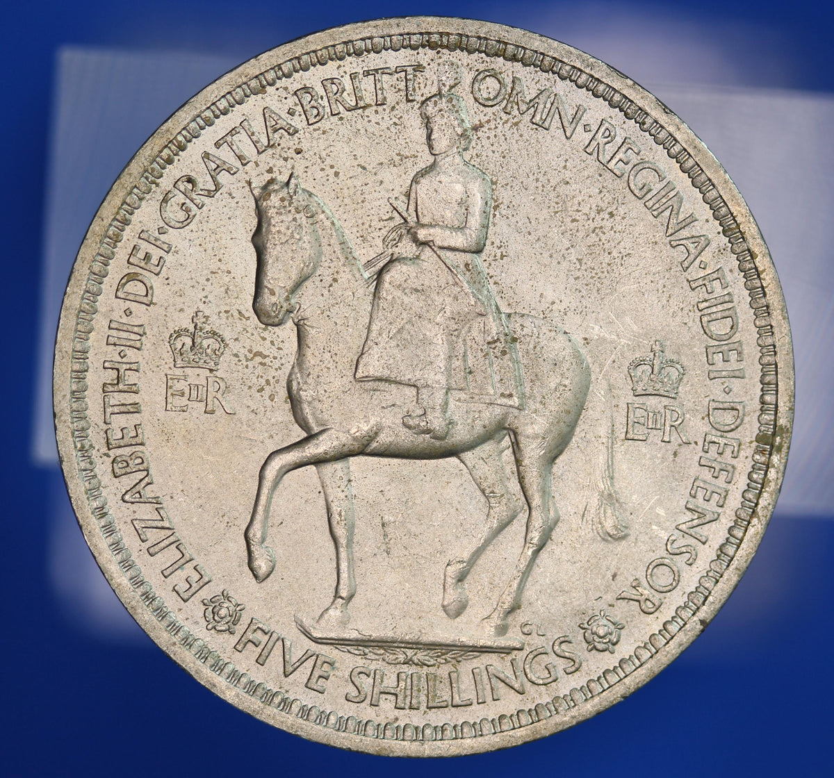 British Coin -  1953 Elizabeth II Coronation Crown, five shillings coin, Boxed  [09/26 35795]