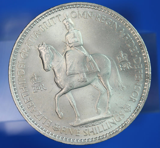 British Coin -  1953 Elizabeth II Coronation Crown, five shillings coin, Boxed  [09/26 35797]