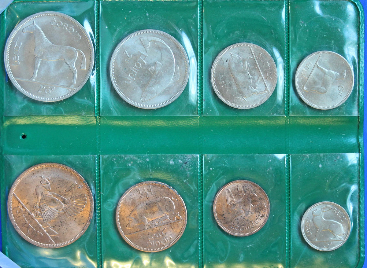 1966 uncirculated Irish Coin Set, in original Central Bank Pouch  [10/26 35854]