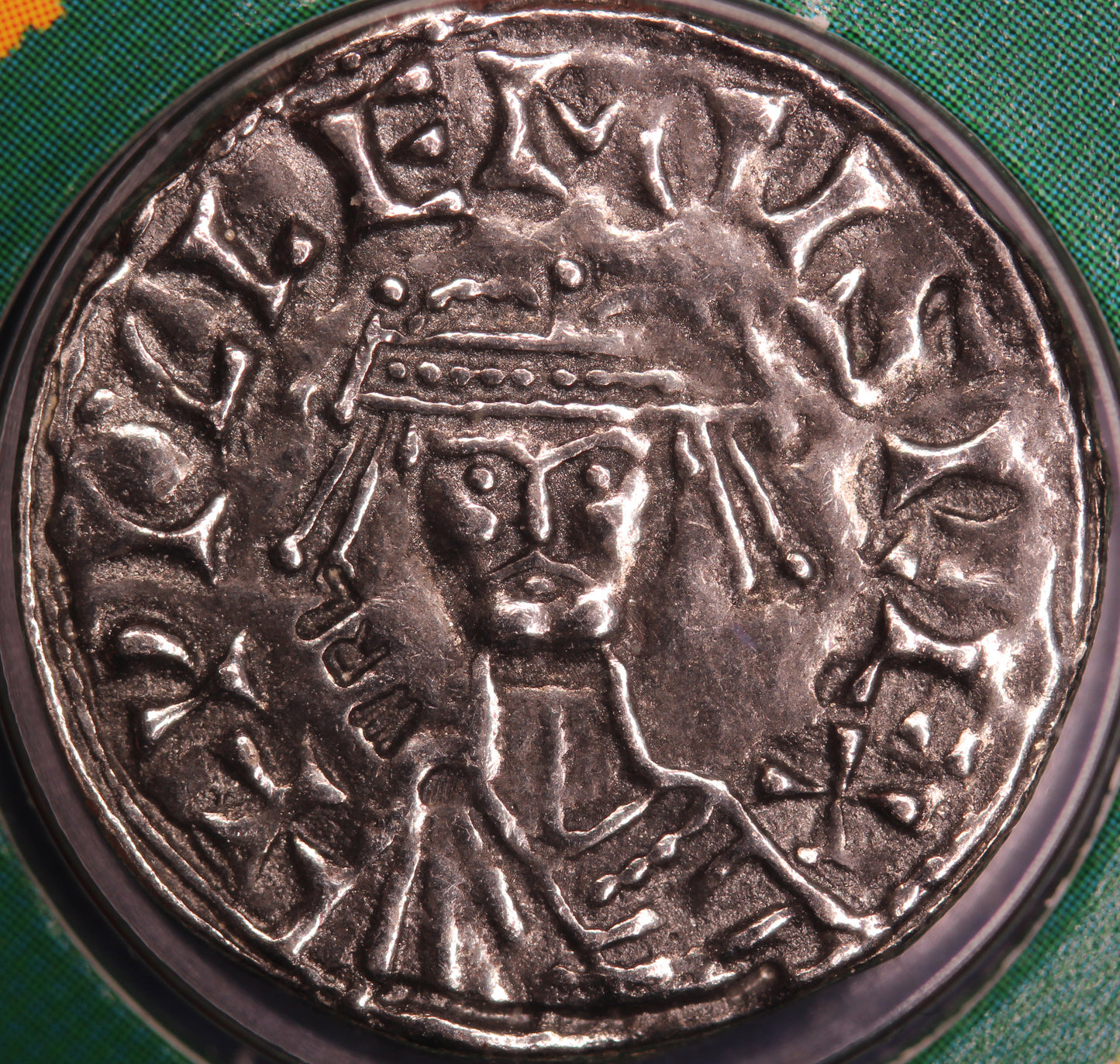 REPRODUCTION Medieval Coins William I & Stephen in information folder  [MED1CP]