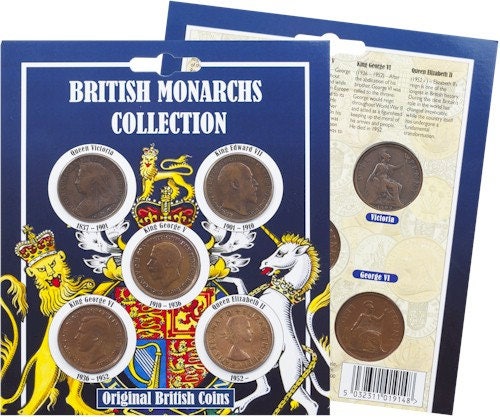 British Monarchs Collection Coin Pack, Victoria to QEII pennies [BMCP]