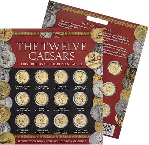 REPRODUCTION Roman coin, Twelve Caesars Aureus gold plated Coin Pack [TCGCP]