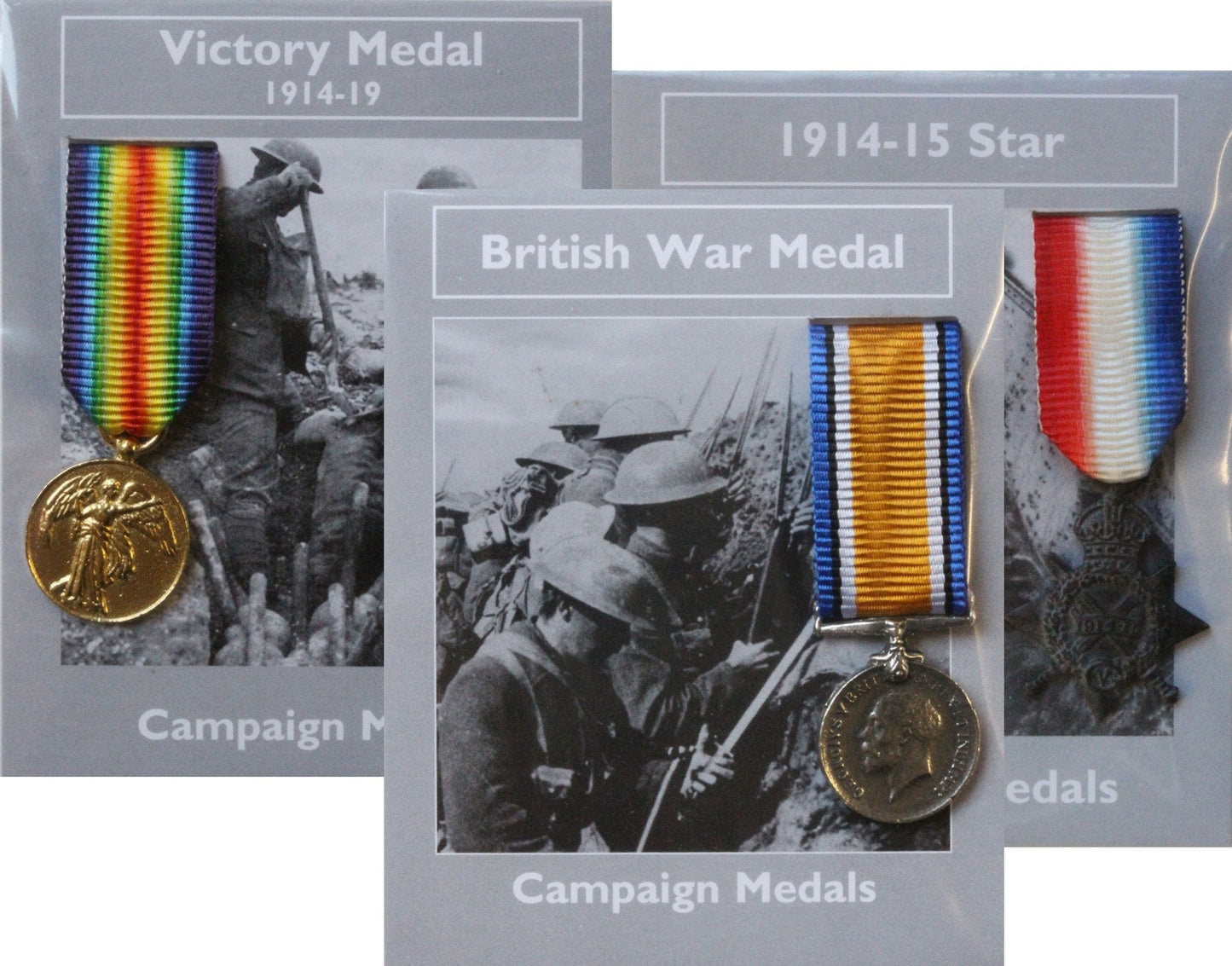 REPRODUCTION 3 Miniature World War I, WW1 War Medals 18-23mm *[3MEDWW1]