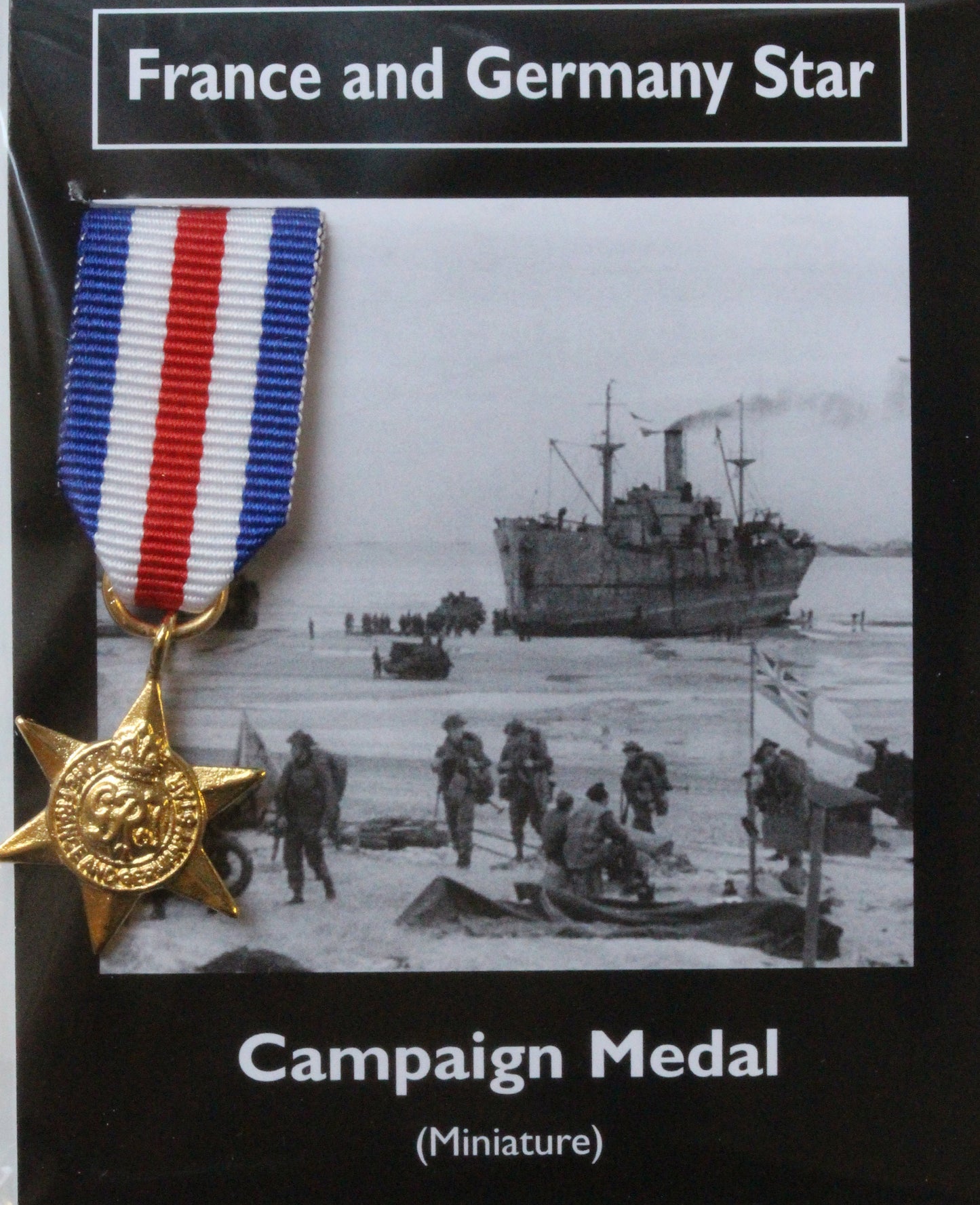 REPRODUCTION France and Germany Star Miniature British War Medal 20mm [CMFGS]