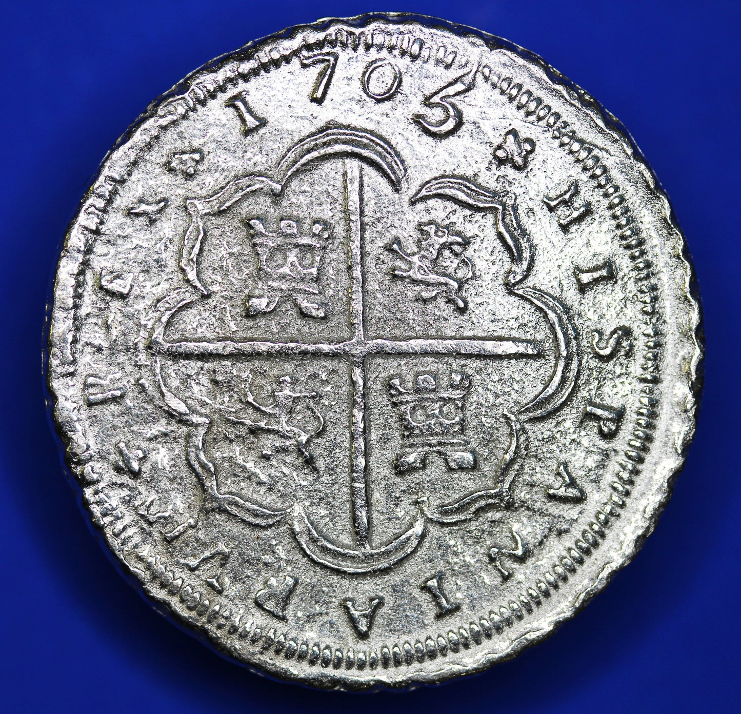 REPRODUCTION, Replica - 1705 Philip V 8 VIII Real Seville (35mm) coin [PV8RCOIN]