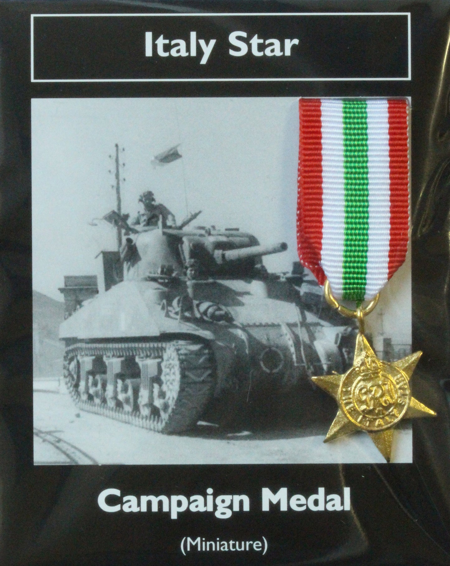 REPRODUCTION World War II WW2 Italy Star Miniature British War Medal 20mm *[CMIS]